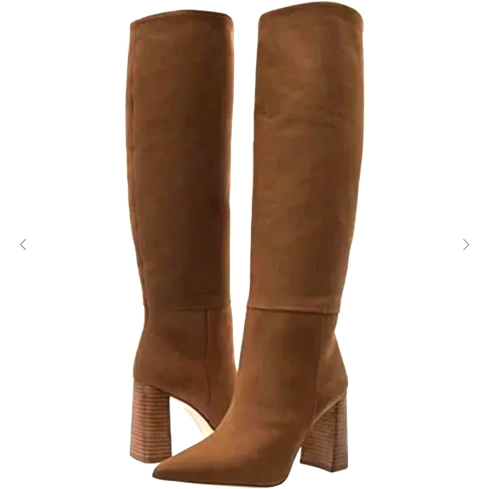 Steve Madden Women's Handles Knee High Boot Tan Nubuck 7 M Tan Camel